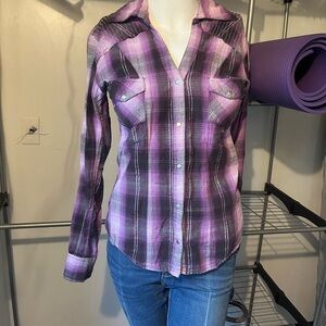 Panhandle Slim Purple Plaid Button-Down Shirt